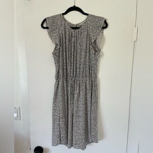 Leopard print tie waist dress